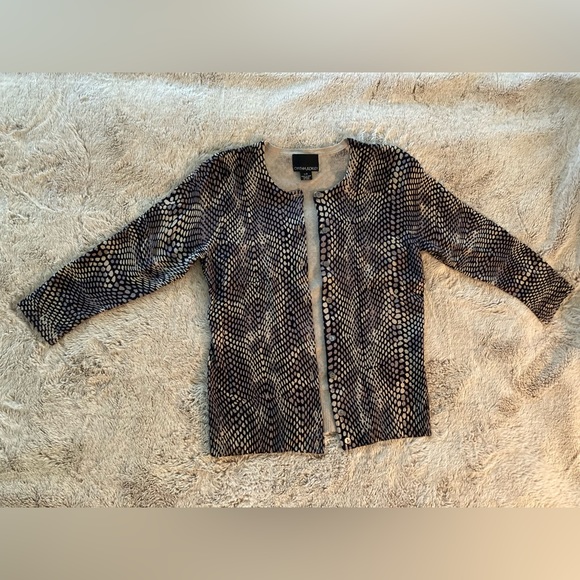 By Cynthia Rowley ~ (Small) Cotton 3/4 Sleeve Buttoned Cardigan Sweater - Picture 3 of 7